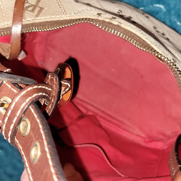 DOONEY & BOURKE CANVAS WITH LEATHER HANDBAG - Picture 5 of 9